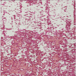 Homeroots 3' Abstract Washable Area Rug - Durable Indoor Outdoor Rectangle Rug For Stylish Spaces Blush Polyester 612717