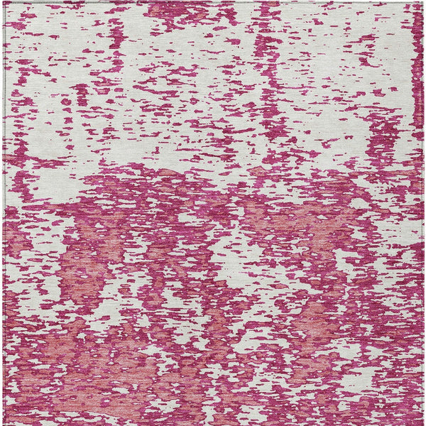 Homeroots 3' Abstract Washable Area Rug - Durable Indoor Outdoor Rectangle Rug For Stylish Spaces Blush Polyester 612717