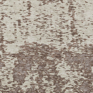 Homeroots 3' Abstract Washable Area Rug - Durable Indoor Outdoor Rectangle Rug For Stylish Spaces Brown Polyester 612720