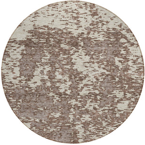 Homeroots 3' Abstract Washable Area Rug - Durable Indoor Outdoor Rectangle Rug For Stylish Spaces Brown Polyester 612721