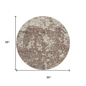 Homeroots 3' Abstract Washable Area Rug - Durable Indoor Outdoor Rectangle Rug For Stylish Spaces Brown Polyester 612721