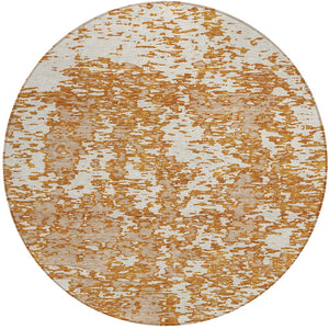 Homeroots 3' Abstract Washable Area Rug - Durable Indoor Outdoor Rectangle Rug For Stylish Spaces Copper Polyester 612733