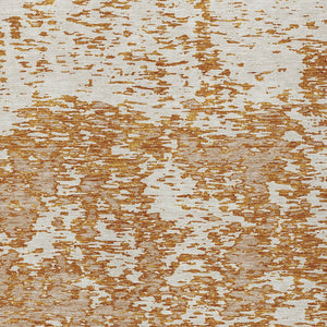 Homeroots 3' Abstract Washable Area Rug - Durable Indoor Outdoor Rectangle Rug For Stylish Spaces Copper Polyester 612735