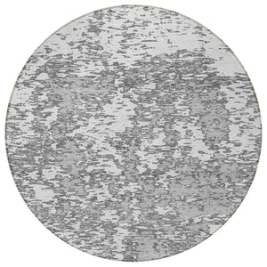 Homeroots 3' Abstract Washable Area Rug - Durable Indoor Outdoor Rectangle Rug For Stylish Spaces Gray Polyester 612745
