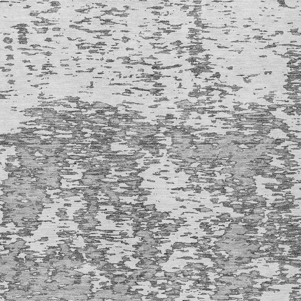 Homeroots 3' Abstract Washable Area Rug - Durable Indoor Outdoor Rectangle Rug For Stylish Spaces Gray Polyester 612747