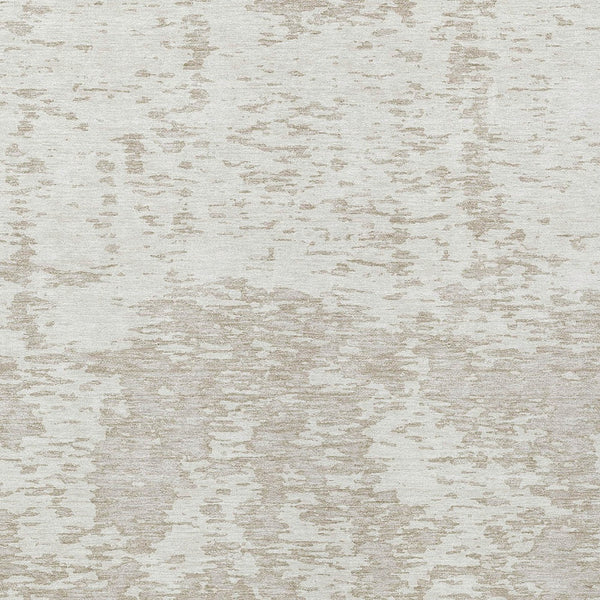 Homeroots 3' Abstract Washable Area Rug - Durable Indoor Outdoor Rectangle Rug For Stylish Spaces Ivory Polyester 612752