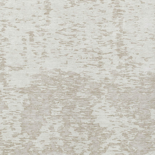 Homeroots 3' Abstract Washable Area Rug - Durable Indoor Outdoor Rectangle Rug For Stylish Spaces Ivory Polyester 612753