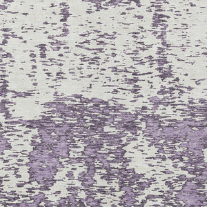 Homeroots 3' Abstract Washable Area Rug - Durable Indoor Outdoor Rectangle Rug For Stylish Spaces Lavender Polyester 612755