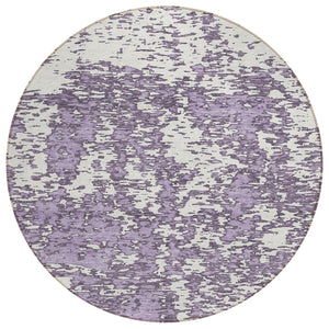 Homeroots 3' Abstract Washable Area Rug - Durable Indoor Outdoor Rectangle Rug For Stylish Spaces Lavender Polyester 612757