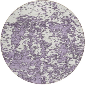 Homeroots 3' Abstract Washable Area Rug - Durable Indoor Outdoor Rectangle Rug For Stylish Spaces Lavender Polyester 612757