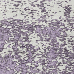 Homeroots 3' Abstract Washable Area Rug - Durable Indoor Outdoor Rectangle Rug For Stylish Spaces Lavender Polyester 612760