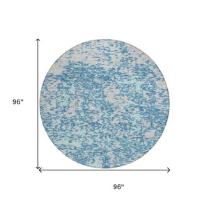 Homeroots 3' Abstract Washable Area Rug - Durable Indoor Outdoor Rectangle Rug For Stylish Spaces Teal Blue Polyester 612769