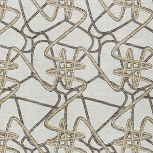 Homeroots 3' Stylish Geometric Washable Area Rug For Indoor And Outdoor Spaces - Durable & Easy To Clean! Ivory Polyester 612809