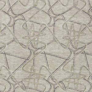 Homeroots 3' Stylish Geometric Washable Area Rug For Indoor And Outdoor Spaces - Durable & Easy To Clean! Beige Polyester 612824