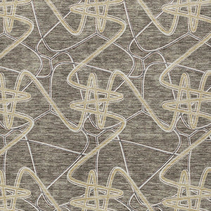 Homeroots 3' Stylish Geometric Washable Area Rug For Indoor And Outdoor Spaces - Durable & Easy To Clean! Taupe Polyester 612827