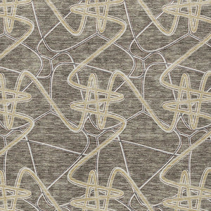 Homeroots 3' Stylish Geometric Washable Area Rug For Indoor And Outdoor Spaces - Durable & Easy To Clean! Taupe Polyester 612828