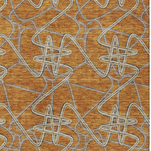 Homeroots 3' Stylish Geometric Washable Area Rug For Indoor And Outdoor Spaces - Durable & Easy To Clean! Terra Cotta Polyester 612837