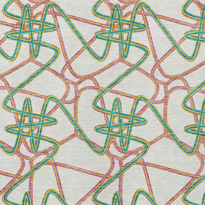 Homeroots 3' Stylish Geometric Washable Area Rug For Indoor And Outdoor Spaces - Durable & Easy To Clean! White Polyester 612844