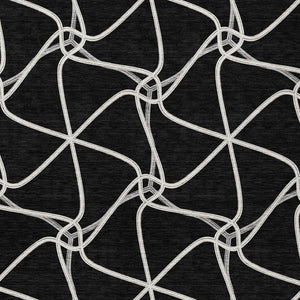 Homeroots 3' X 5' Stylish Geometric Washable Area Rug For Indoor And Outdoor Spaces – Durable & Versatile Black Polyester 612854