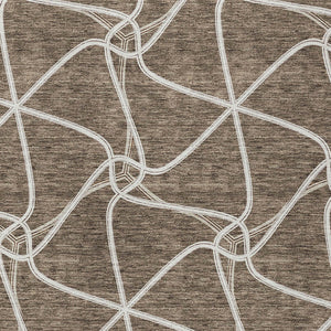 Homeroots 3' X 5' Stylish Geometric Washable Area Rug For Indoor And Outdoor Spaces – Durable & Versatile Brown Polyester 612858