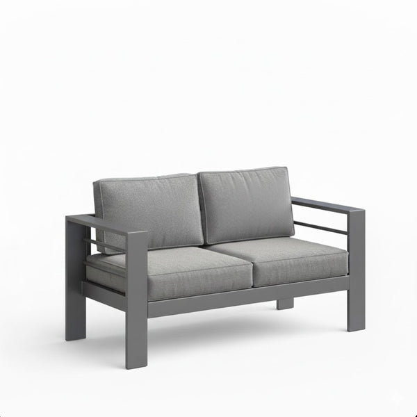 English Elm All-weather 5-piece Outdoor Conversation Set with Iron Frame and Olefin Cushions Gray B082S00108