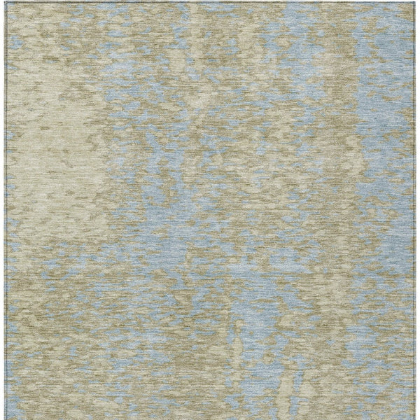 Homeroots 3' Abstract Washable Indoor Outdoor Rug - Durable, Stain Resistant, Versatile For Any Space! Beige Polyester 612912