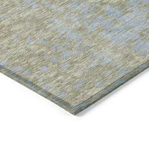 Homeroots 3' Abstract Washable Indoor Outdoor Rug - Durable, Stain Resistant, Versatile For Any Space! Beige Polyester 612912