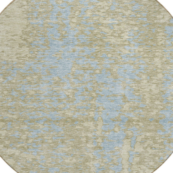 Homeroots 3' Abstract Washable Indoor Outdoor Rug - Durable, Stain Resistant, Versatile For Any Space! Beige Polyester 612913