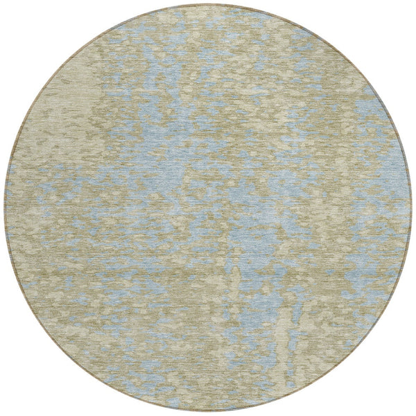 Homeroots 3' Abstract Washable Indoor Outdoor Rug - Durable, Stain Resistant, Versatile For Any Space! Beige Polyester 612913