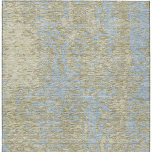 Homeroots 3' Abstract Washable Indoor Outdoor Rug - Durable, Stain Resistant, Versatile For Any Space! Beige Polyester 612914