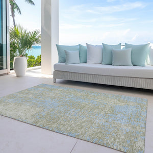Homeroots 3' Abstract Washable Indoor Outdoor Rug - Durable, Stain Resistant, Versatile For Any Space! Beige Polyester 612914