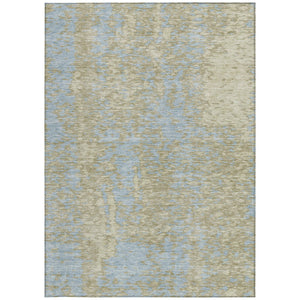 Homeroots 3' Abstract Washable Indoor Outdoor Rug - Durable, Stain Resistant, Versatile For Any Space! Beige Polyester 612915