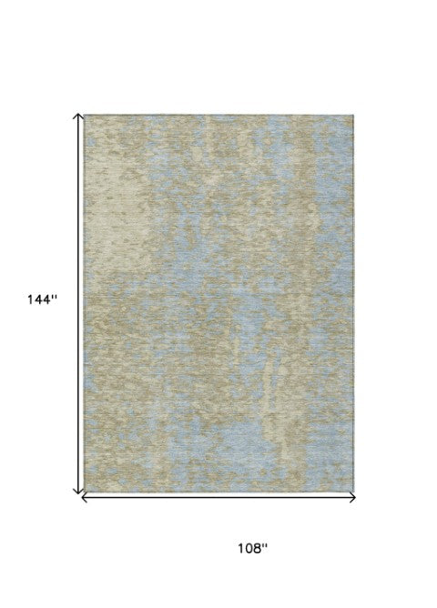 Homeroots 3' Abstract Washable Indoor Outdoor Rug - Durable, Stain Resistant, Versatile For Any Space! Beige Polyester 612915