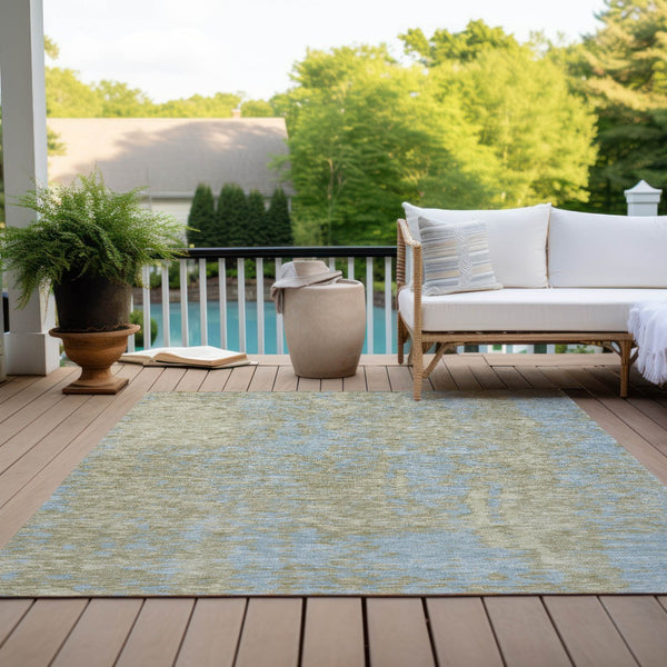 Homeroots 3' Abstract Washable Indoor Outdoor Rug - Durable, Stain Resistant, Versatile For Any Space! Beige Polyester 612916