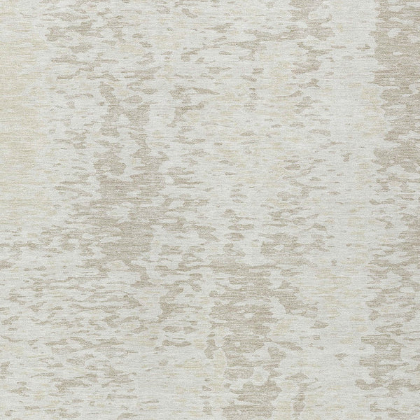 Homeroots 3' Abstract Washable Indoor Outdoor Rug - Durable, Stain Resistant, Versatile For Any Space! Ivory Polyester 612948