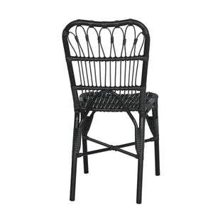 English Elm Christopher Knight Home® - Outdoor Hand-Woven PE Rattan Patio Dining Chairs Set of 2 with Iron Frame 400lb Capacity, No Assembly Required Black+Gery N762P236148G