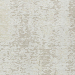 Homeroots 3' Abstract Washable Indoor Outdoor Rug - Durable, Stain Resistant, Versatile For Any Space! Ivory Polyester 612950