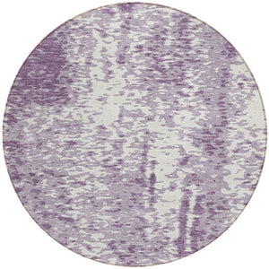 Homeroots 3' Abstract Washable Indoor Outdoor Rug - Durable, Stain Resistant, Versatile For Any Space! Lavender Polyester 612955