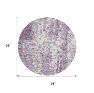 Homeroots 3' Abstract Washable Indoor Outdoor Rug - Durable, Stain Resistant, Versatile For Any Space! Lavender Polyester 612955