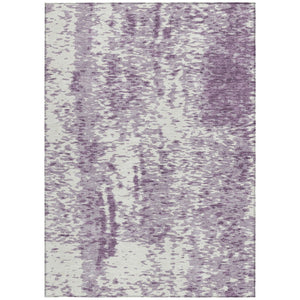 Homeroots 3' Abstract Washable Indoor Outdoor Rug - Durable, Stain Resistant, Versatile For Any Space! Lavender Polyester 612957