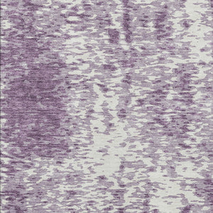 Homeroots 3' Abstract Washable Indoor Outdoor Rug - Durable, Stain Resistant, Versatile For Any Space! Lavender Polyester 612958