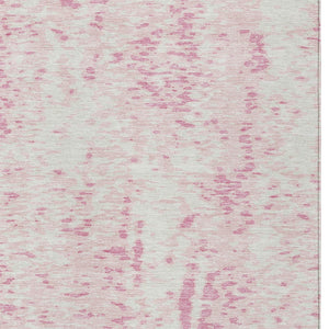 Homeroots 3' Abstract Washable Indoor Outdoor Rug - Durable, Stain Resistant, Versatile For Any Space! Pink Polyester 612962