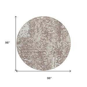 Homeroots 3' Abstract Washable Indoor Outdoor Rug - Durable, Stain Resistant, Versatile For Any Space! Taupe Polyester 612967