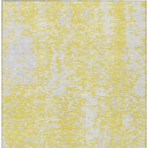 Homeroots 3' Abstract Washable Indoor Outdoor Rug - Durable, Stain Resistant, Versatile For Any Space! Yellow Polyester 612972