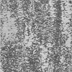 Homeroots 3' Abstract Washable Indoor Outdoor Rug - Durable, Stain Resistant, Versatile For Any Space! Charcoal Polyester 612978