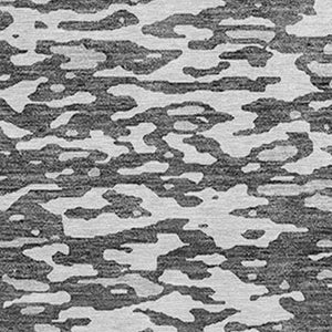 Homeroots 3' Abstract Washable Indoor Outdoor Rug - Durable, Stain Resistant, Versatile For Any Space! Charcoal Polyester 612979