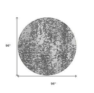 Homeroots 3' Abstract Washable Indoor Outdoor Rug - Durable, Stain Resistant, Versatile For Any Space! Charcoal Polyester 612979