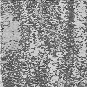 Homeroots 3' Abstract Washable Indoor Outdoor Rug - Durable, Stain Resistant, Versatile For Any Space! Charcoal Polyester 612982