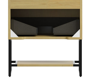 English Elm 30" Muri Oak Woodgrain Plywood Vanity Base Cabinet with Soft Close Doors W2615P338073