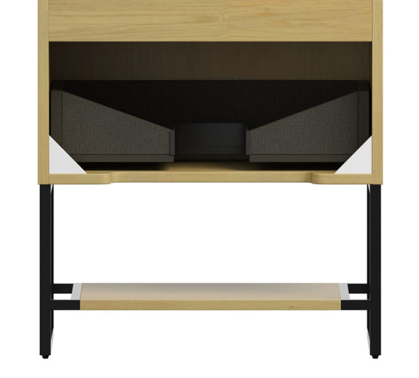 English Elm 30" Muri Oak Woodgrain Plywood Vanity Base Cabinet with Soft Close Doors W2615P338073